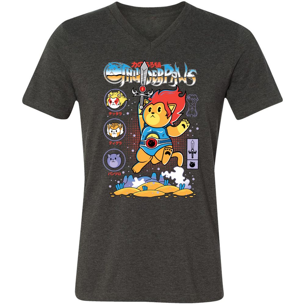 Unisex V-Neck T-Shirt - KFGYZAA2 - Dark Grey Heather - 8