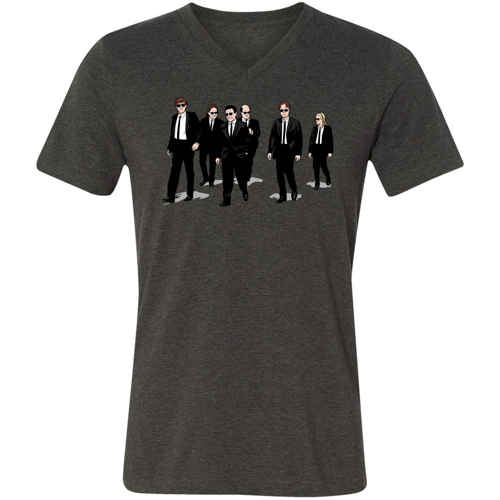 Unisex V-Neck T-Shirt - TLY9HPL7 - Dark Grey Heather - 8