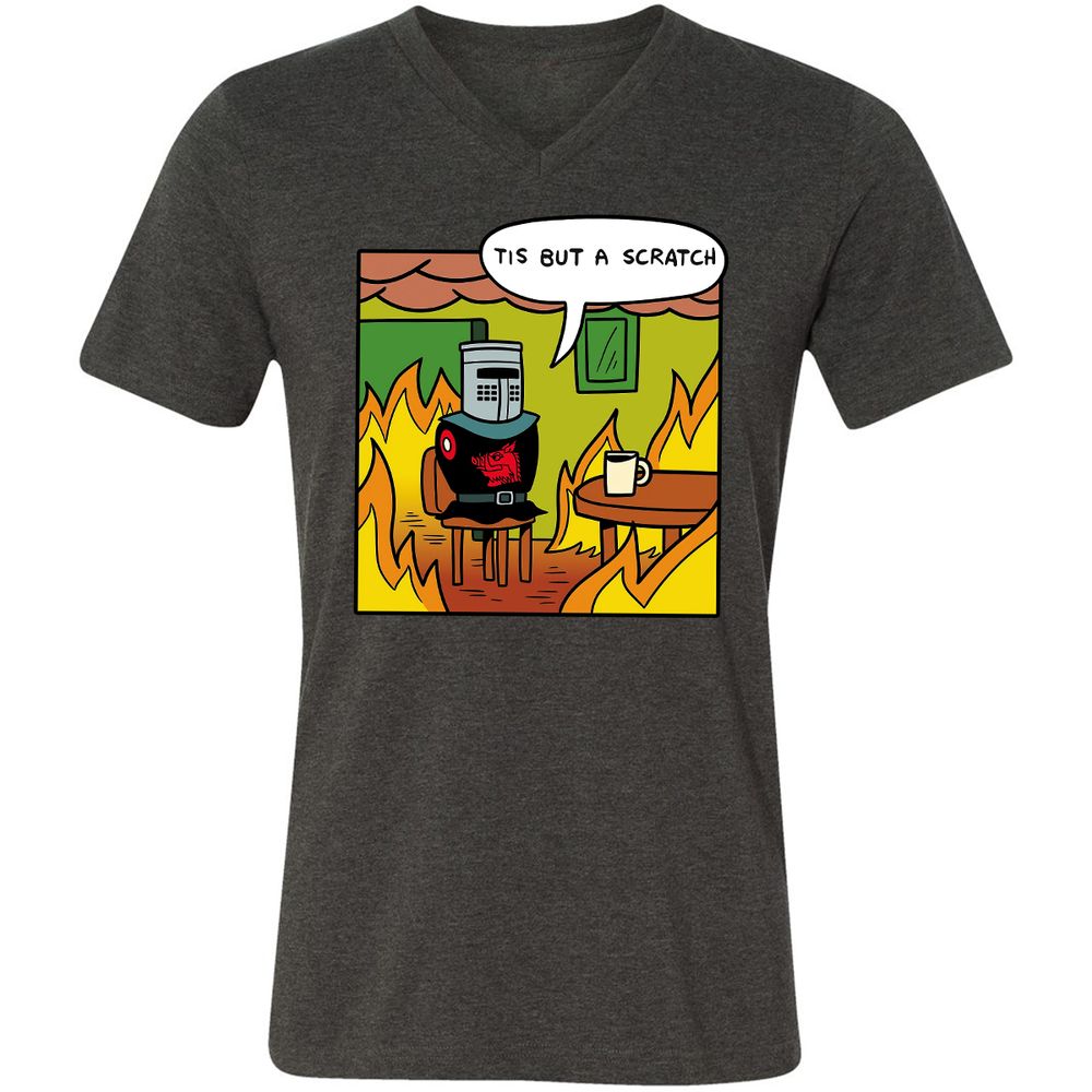 Unisex V-Neck T-Shirt - B2739Q57 - Dark Grey Heather - 8