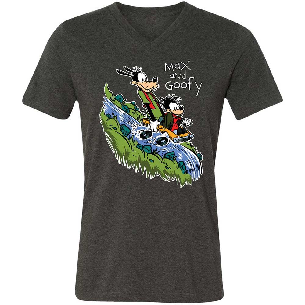 Unisex V-Neck T-Shirt - 6G9PMVRY - Dark Grey Heather - 8