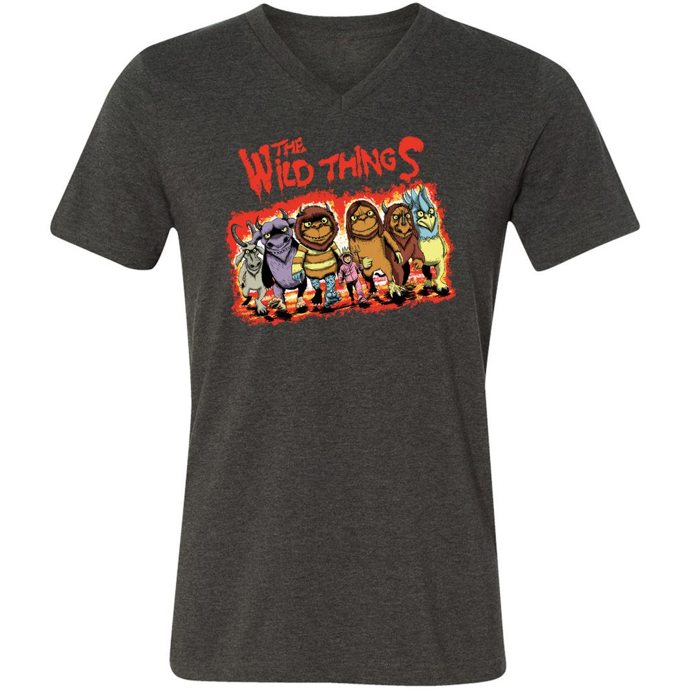 Unisex V-Neck T-Shirt - 9BBMXRZX - Dark Grey Heather - 8