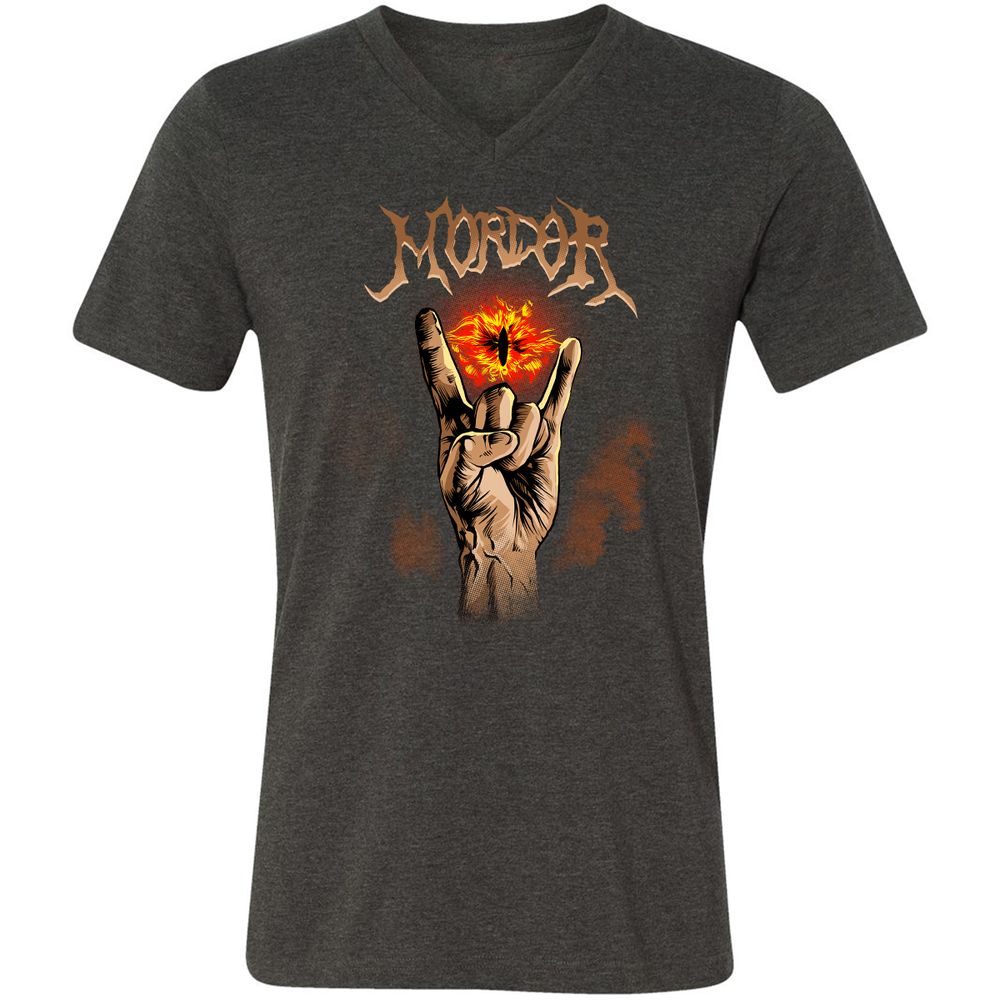 Unisex V-Neck T-Shirt - CK64JZ3K - Dark Grey Heather - 8