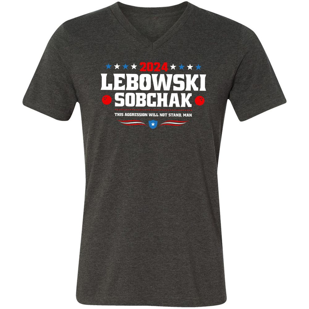Unisex V-Neck T-Shirt - 6C97EU7V - Dark Grey Heather - 8