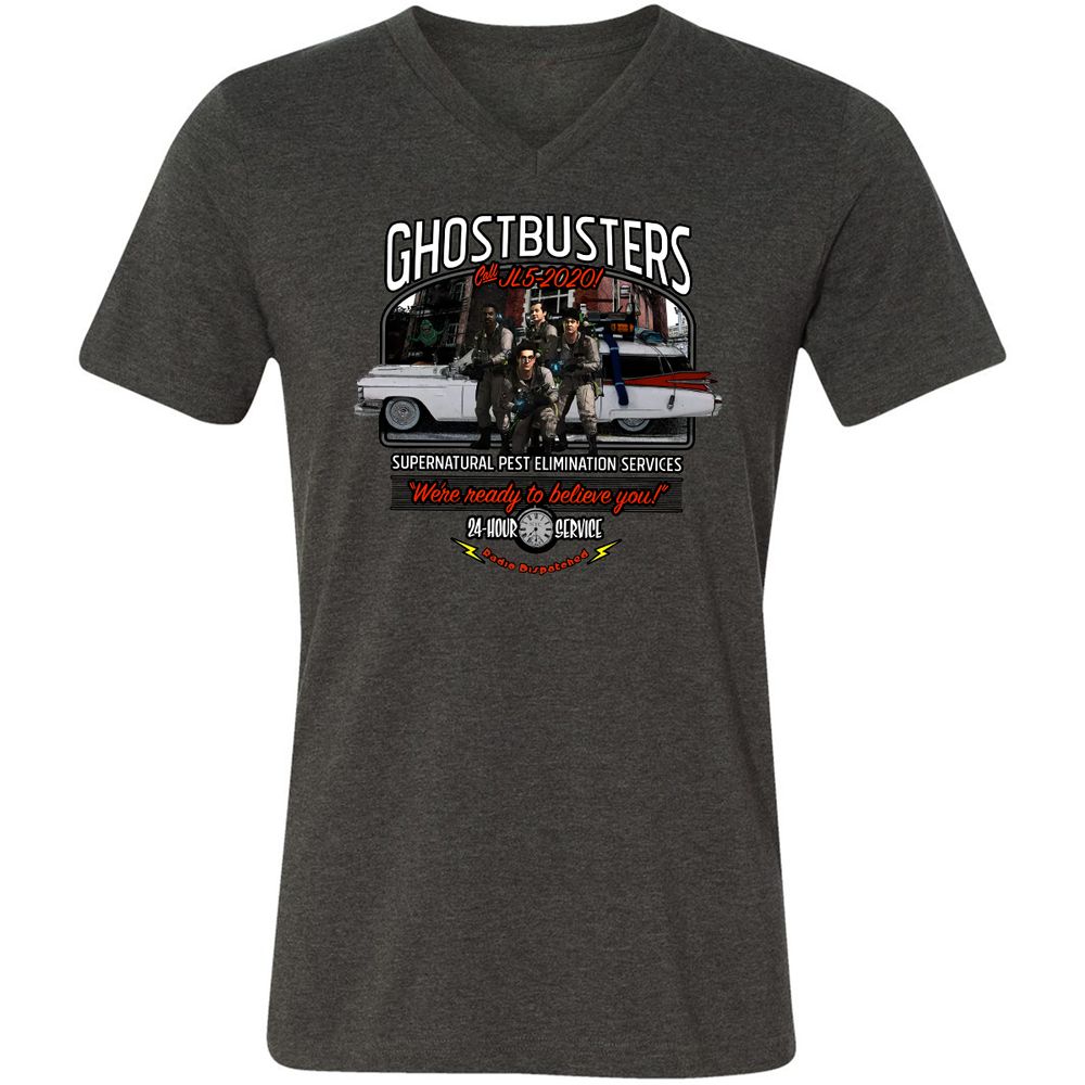 Unisex V-Neck T-Shirt - GZRNK688 - Dark Grey Heather - 8