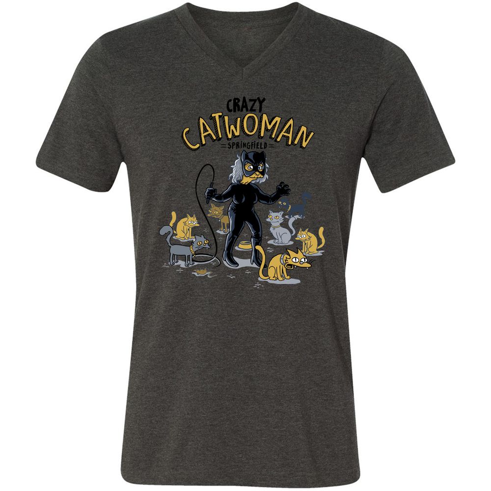 Unisex V-Neck T-Shirt - AHGM4F5Z - Dark Grey Heather - 8