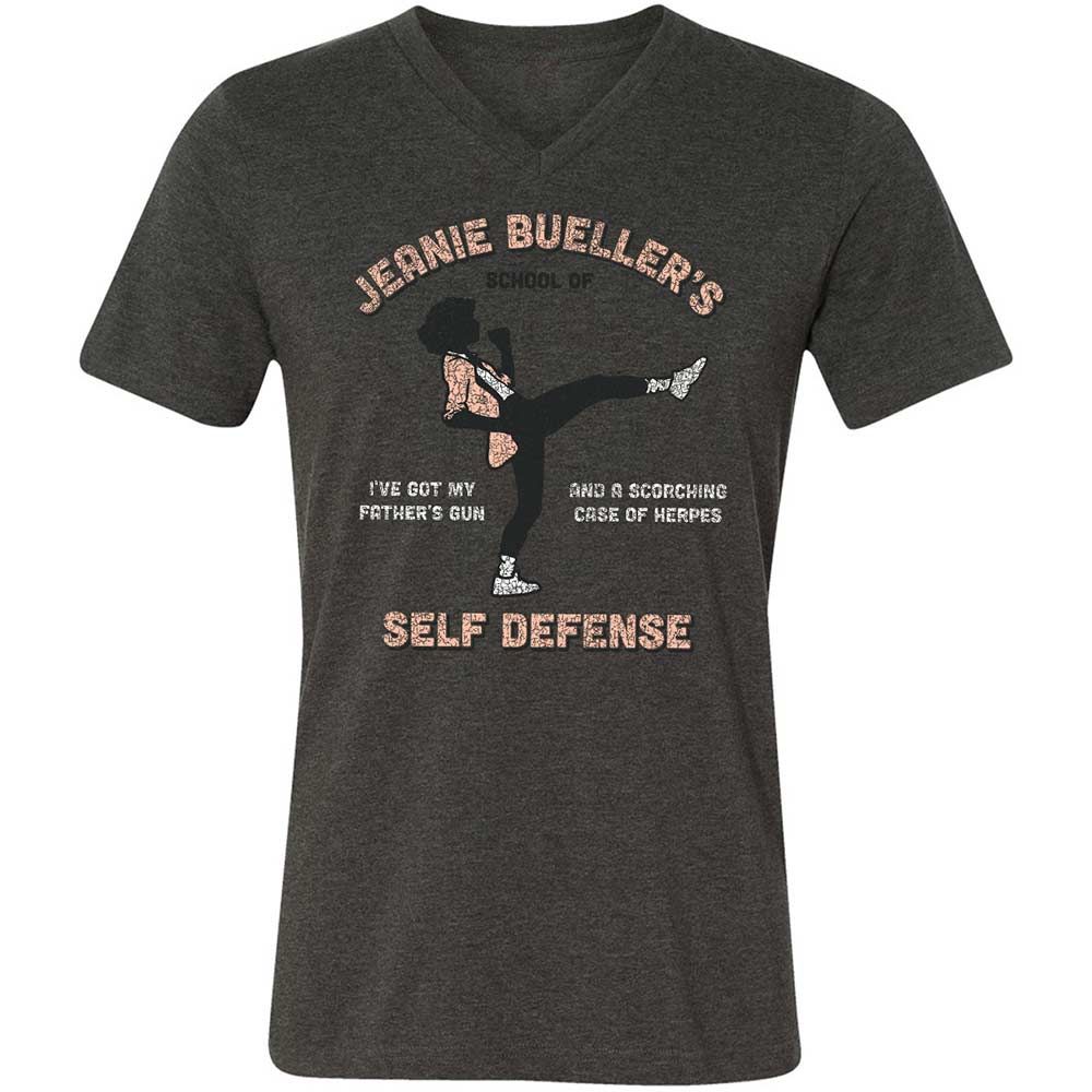 Unisex V-Neck T-Shirt - 1ZV9QU3S - Dark Grey Heather - 8