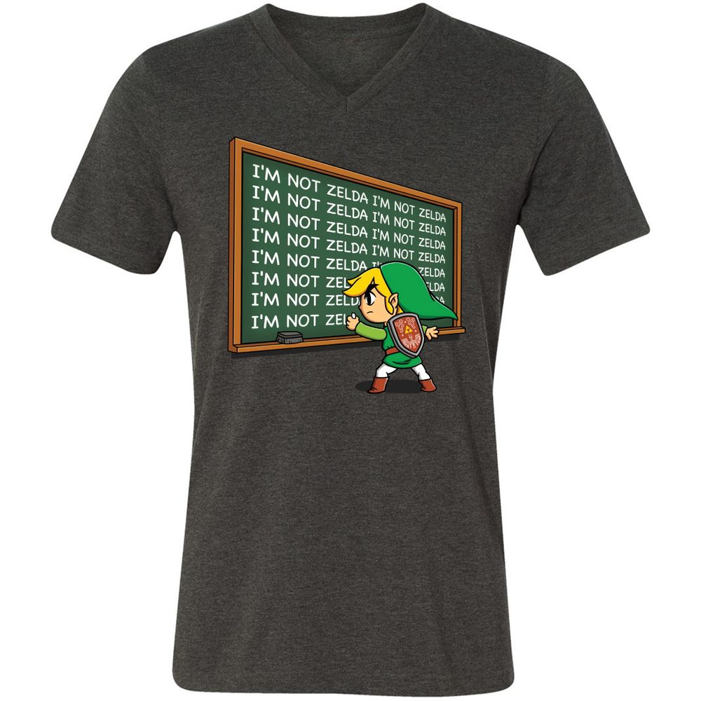 Unisex V-Neck T-Shirt - WUZE867H - Dark Grey Heather - 8