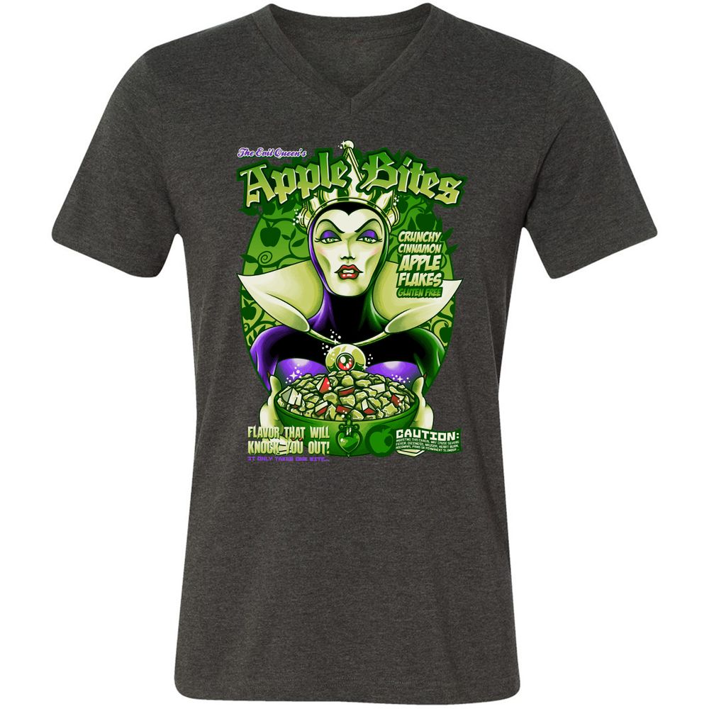 Unisex V-Neck T-Shirt - HWVTKASN - Dark Grey Heather - 8