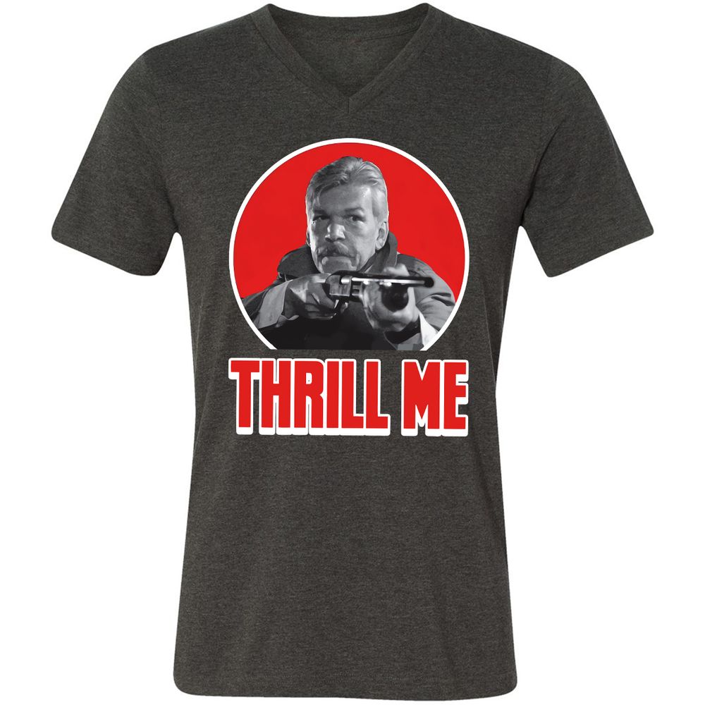Unisex V-Neck T-Shirt - XF8V3MD1 - Dark Grey Heather - 8