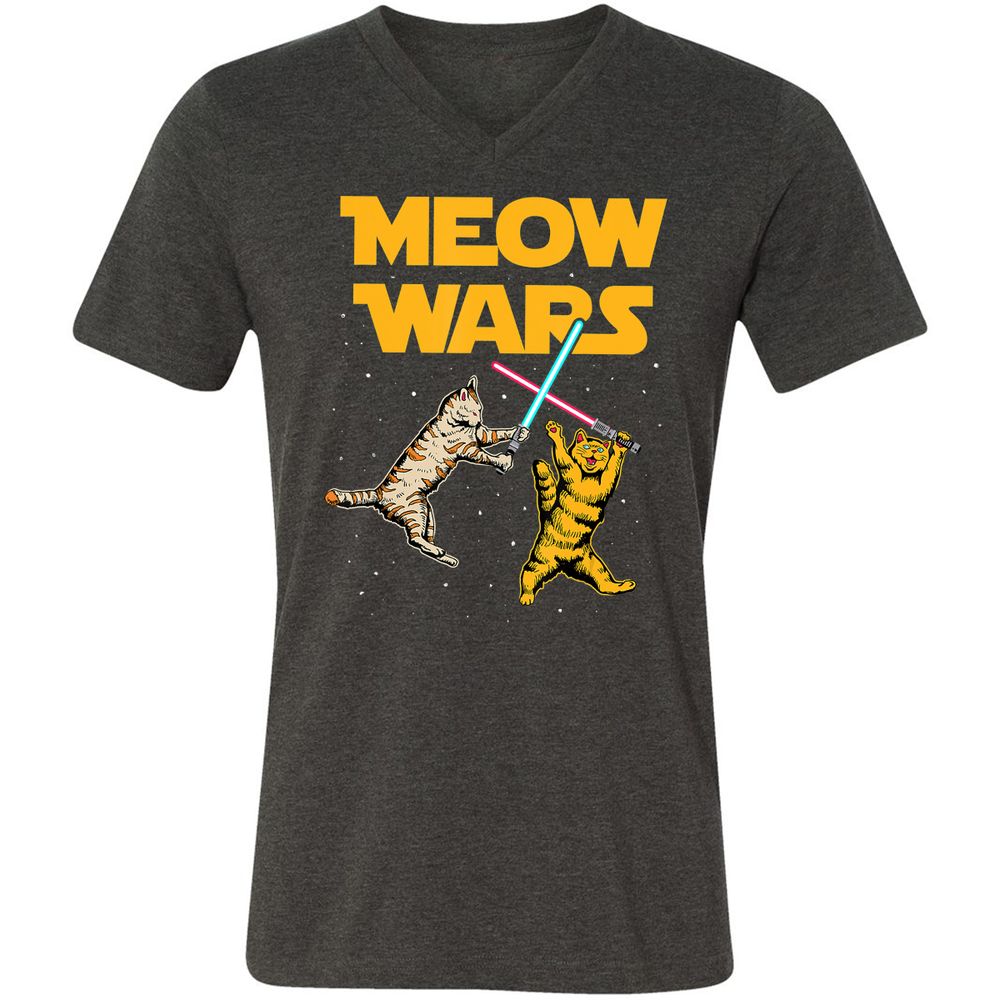 Unisex V-Neck T-Shirt - 2Z96QF1T - Dark Grey Heather - 8