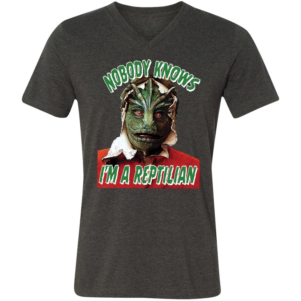 Unisex V-Neck T-Shirt - 3BEGK8AX - Dark Grey Heather - 8