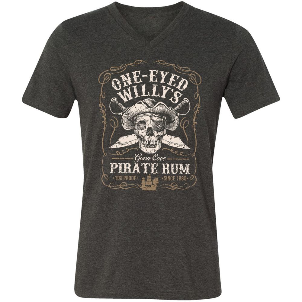 Unisex V-Neck T-Shirt - ZDDBQVYW - Dark Grey Heather - 8