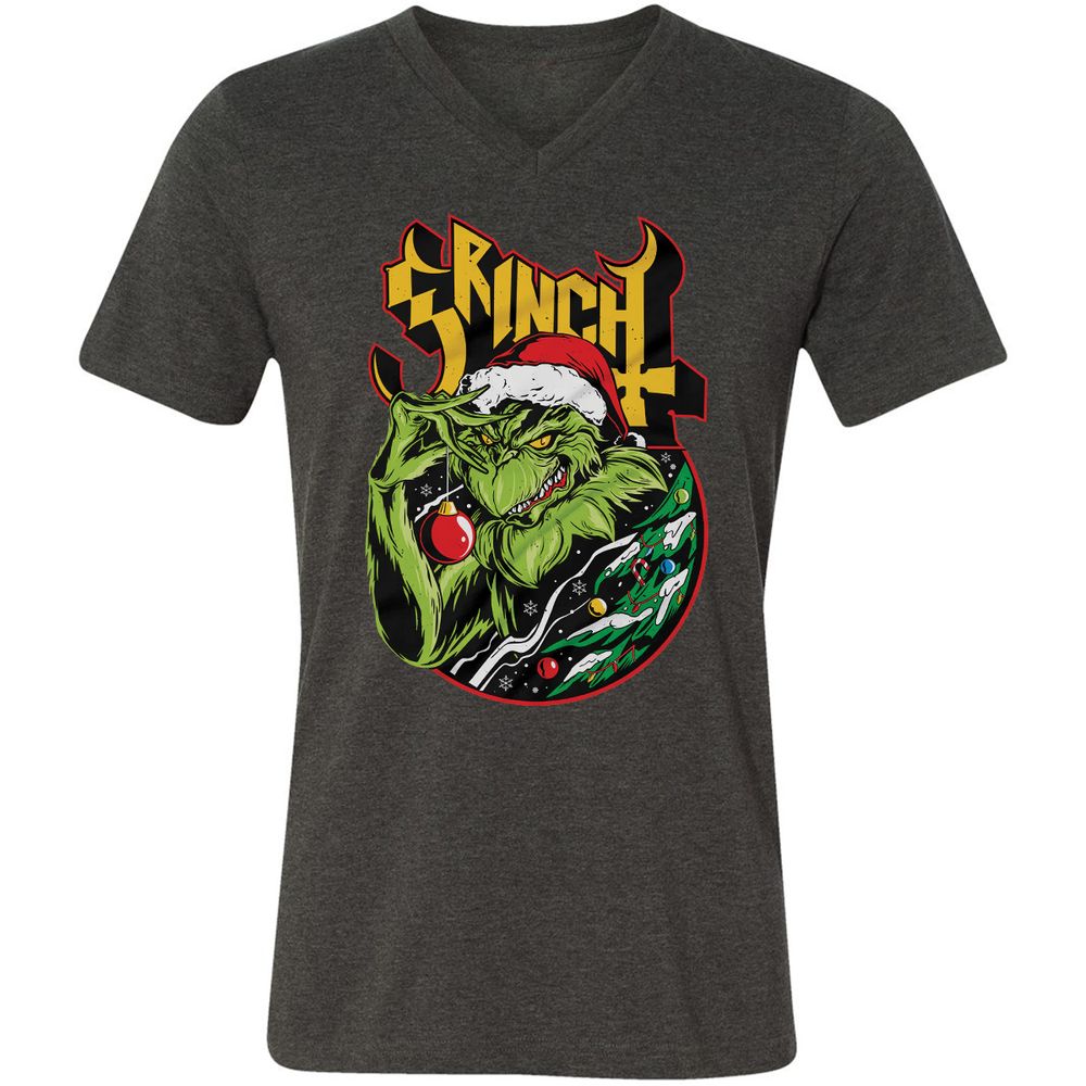 Unisex V-Neck T-Shirt - UH86W3HC - Dark Grey Heather - 8