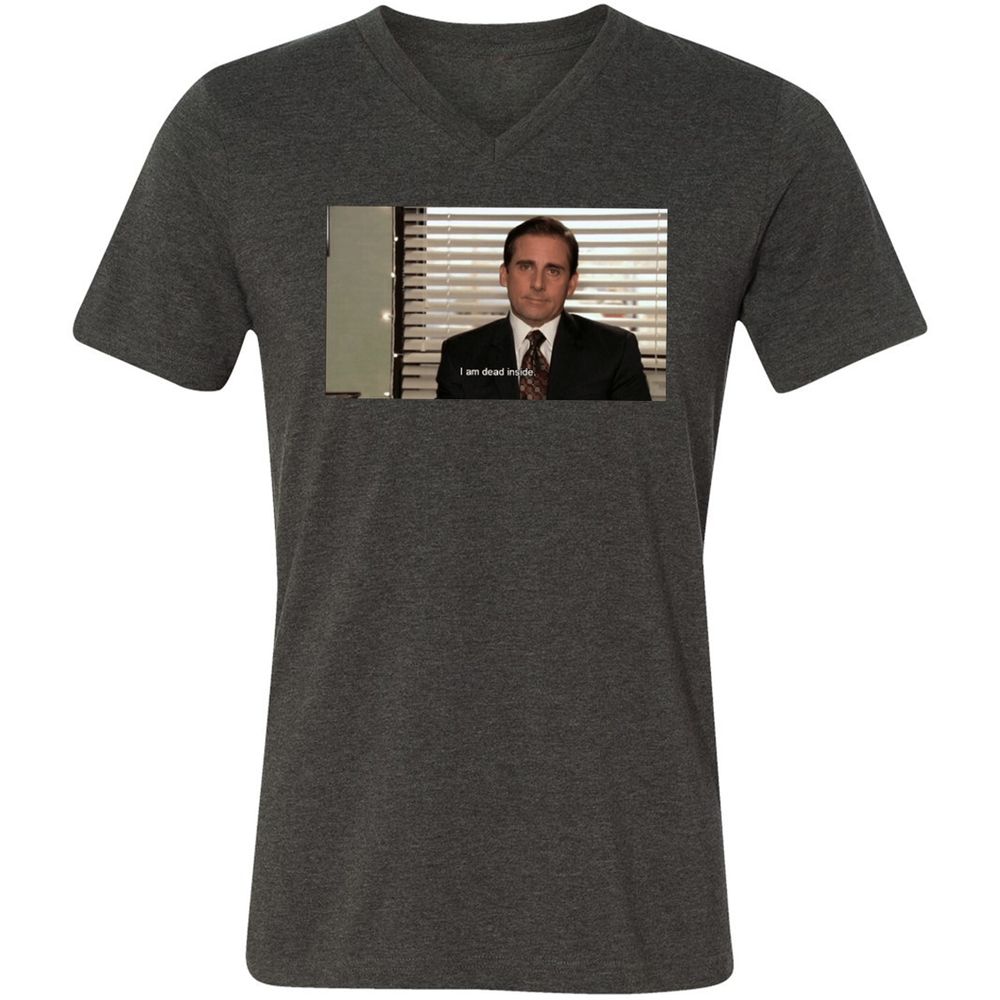 Unisex V-Neck T-Shirt - LGGE21SV - Dark Grey Heather - 8