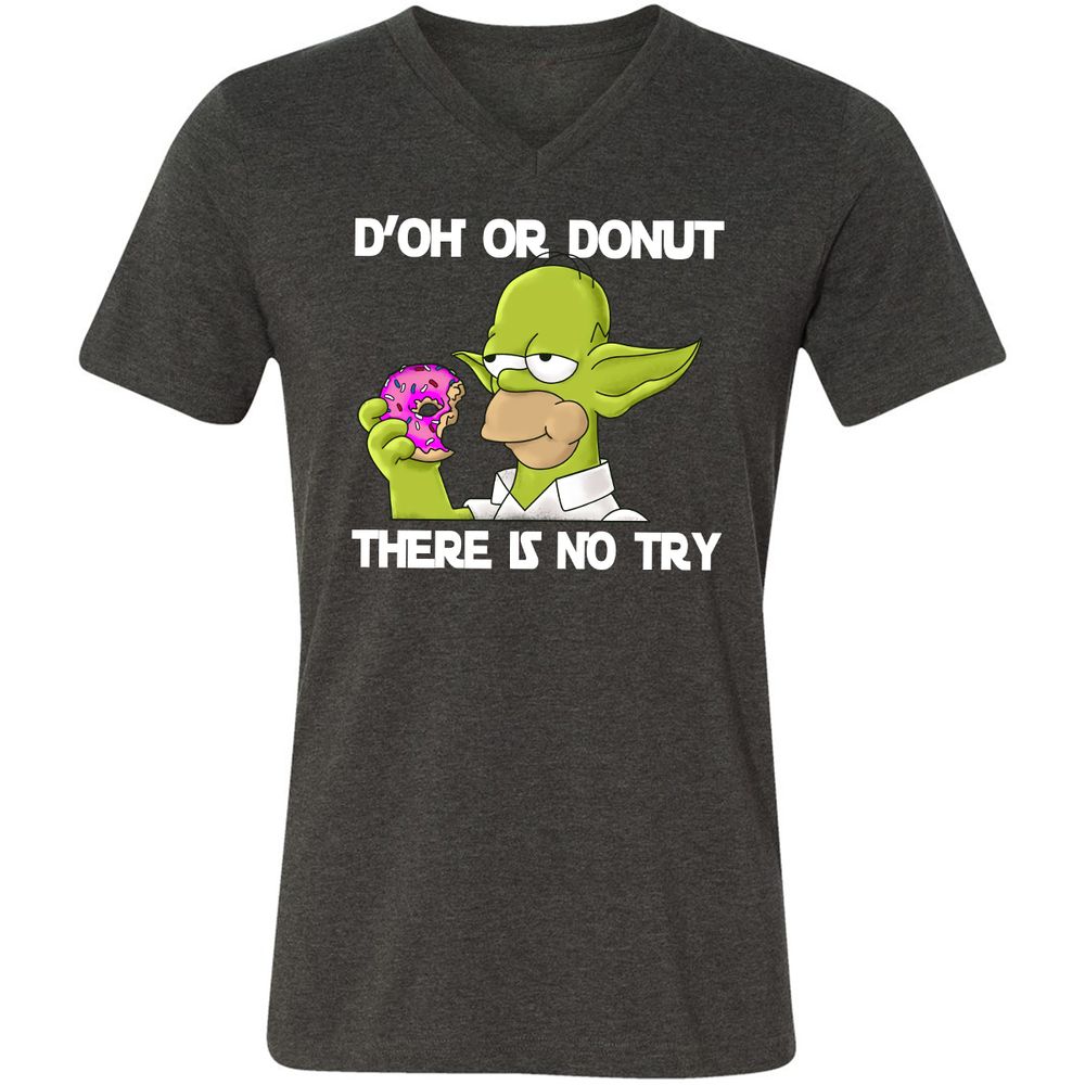 Unisex V-Neck T-Shirt - 2MYUGHFX - Dark Grey Heather - 8