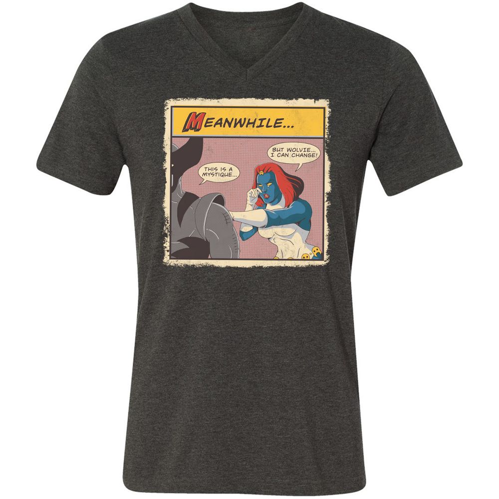 Unisex V-Neck T-Shirt - G4EKGYDR - Dark Grey Heather - 8