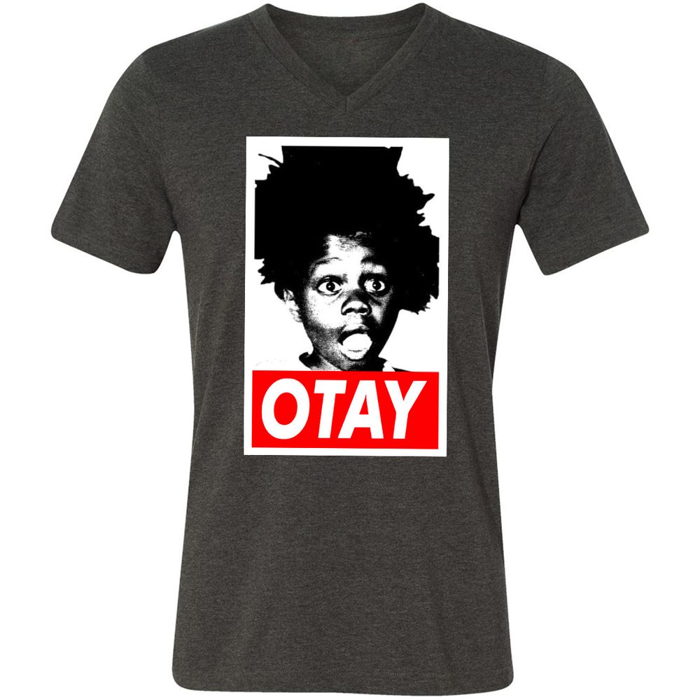 Unisex V-Neck T-Shirt - BW6CY1Y4 - Dark Grey Heather - 8