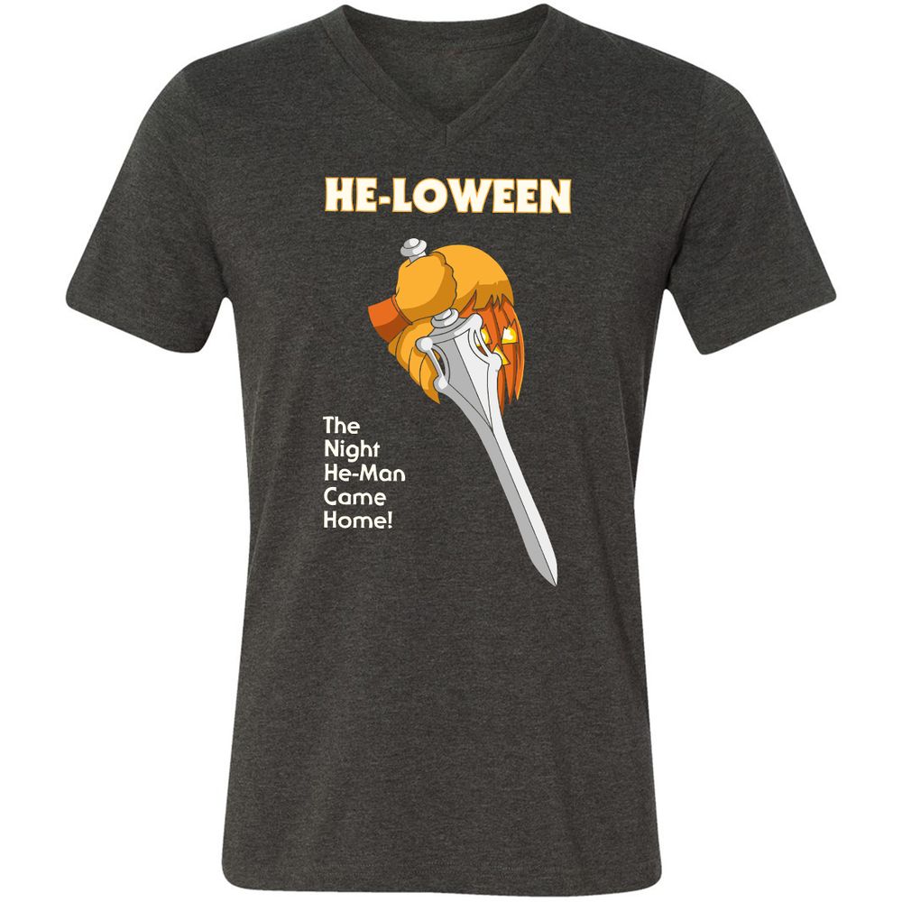 Unisex V-Neck T-Shirt - GFL7HXJN - Dark Grey Heather - 8