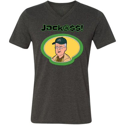 Unisex V-Neck T-Shirt - X6ARJA49 - Dark Grey Heather - 8