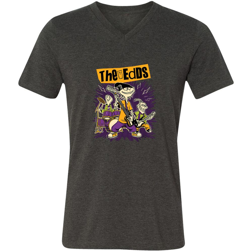 Unisex V-Neck T-Shirt - SL4ZFT9R - Dark Grey Heather - 8