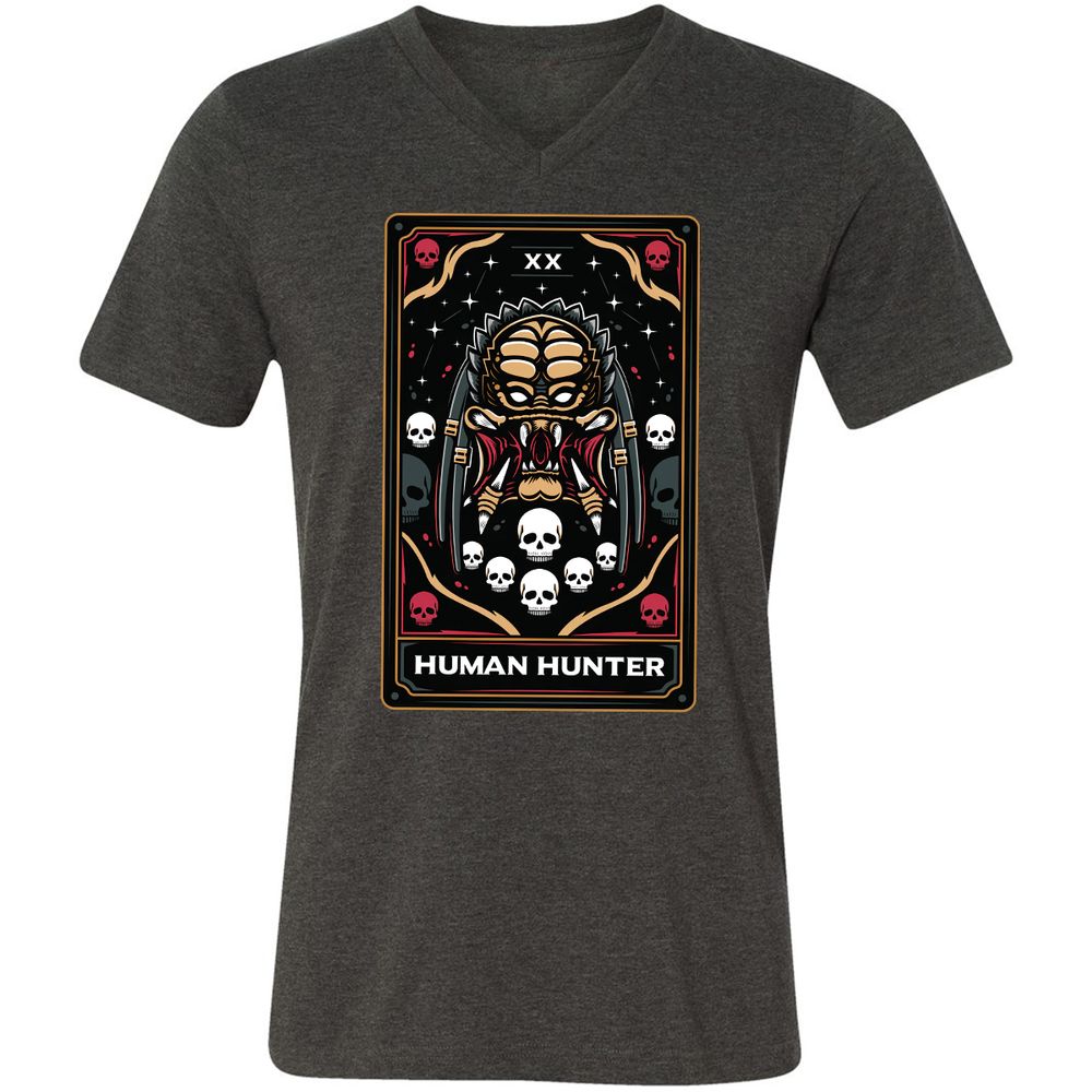 Unisex V-Neck T-Shirt - R54ATQTD - Dark Grey Heather - 8