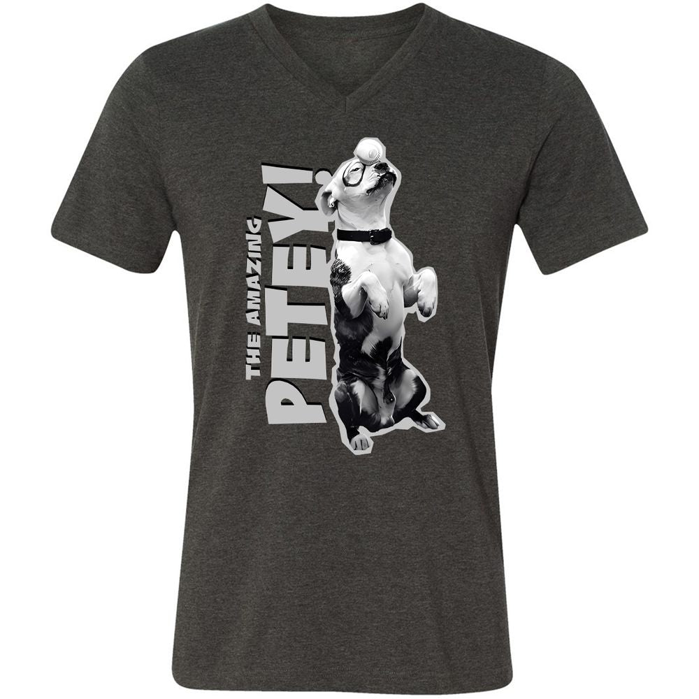Unisex V-Neck T-Shirt - GTA4QVXH - Dark Grey Heather - 8