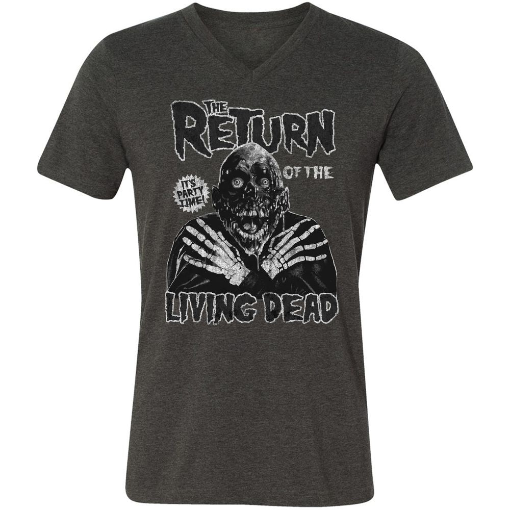 Unisex V-Neck T-Shirt - 4AMYPWJA - Dark Grey Heather - 8