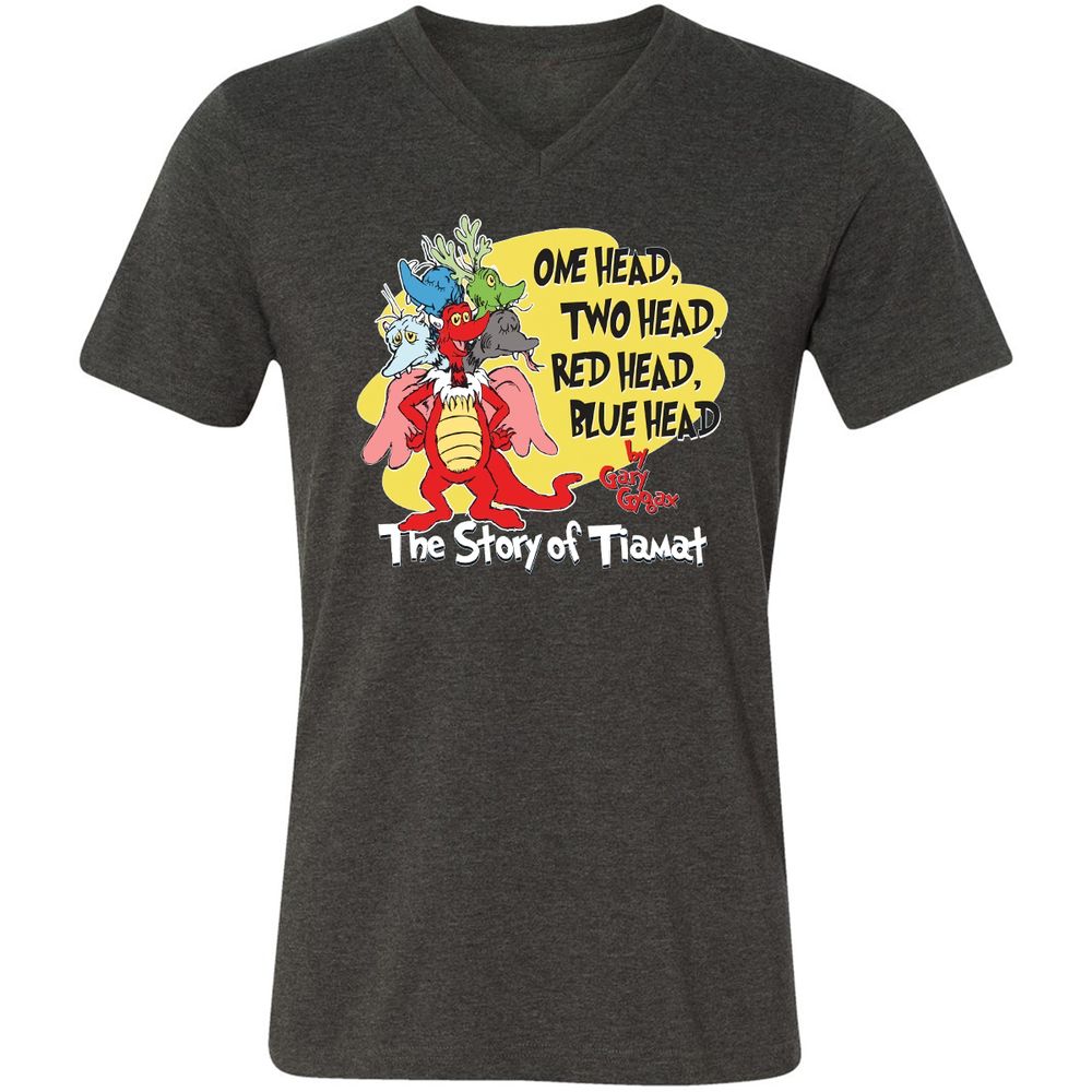 Unisex V-Neck T-Shirt - 7NCLXASY - Dark Grey Heather - 8