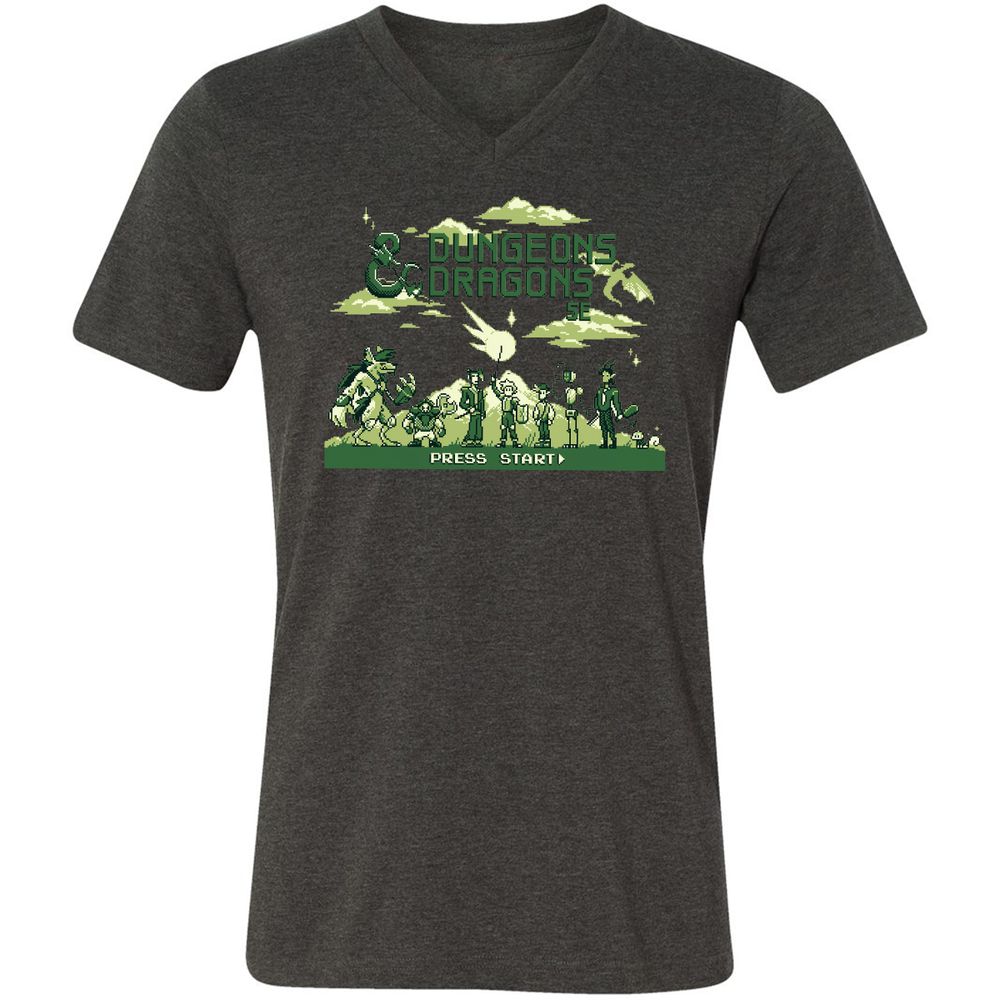 Unisex V-Neck T-Shirt - V142YPW3 - Dark Grey Heather - 8