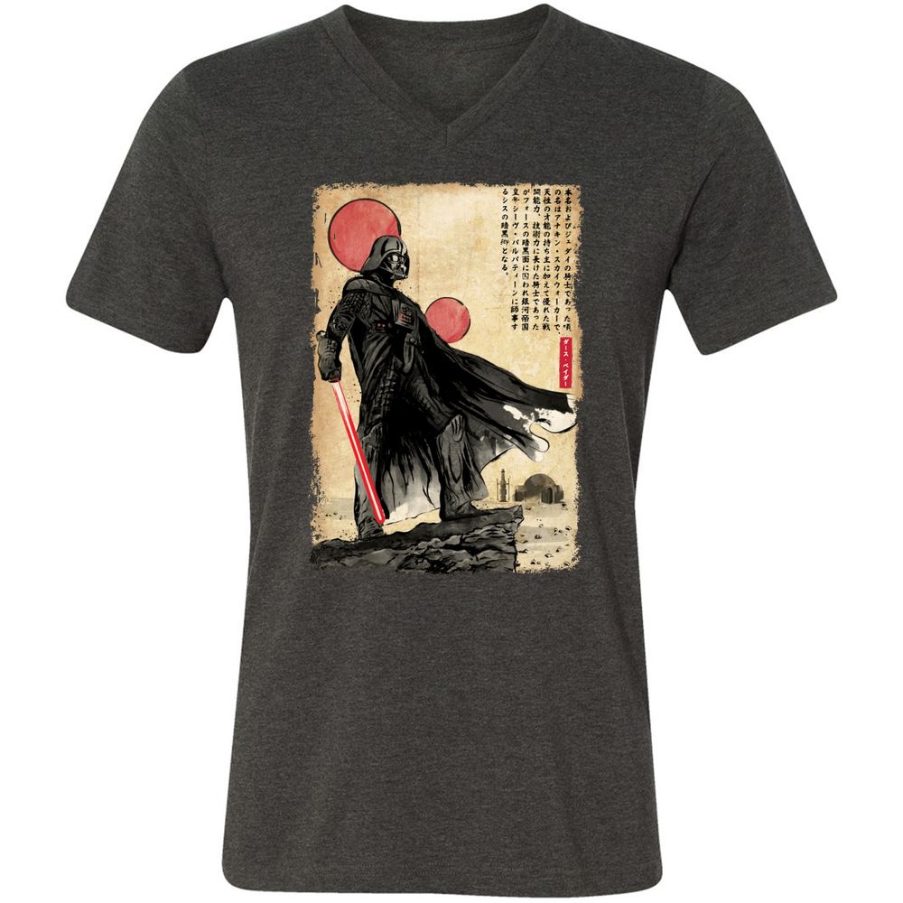 Unisex V-Neck T-Shirt - 9863N7FT - Dark Grey Heather - 8