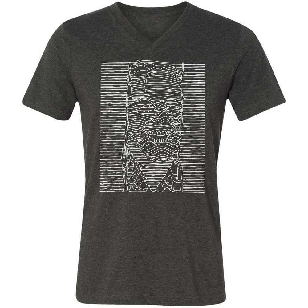 Unisex V-Neck T-Shirt - JEGP71F5 - Dark Grey Heather - 8