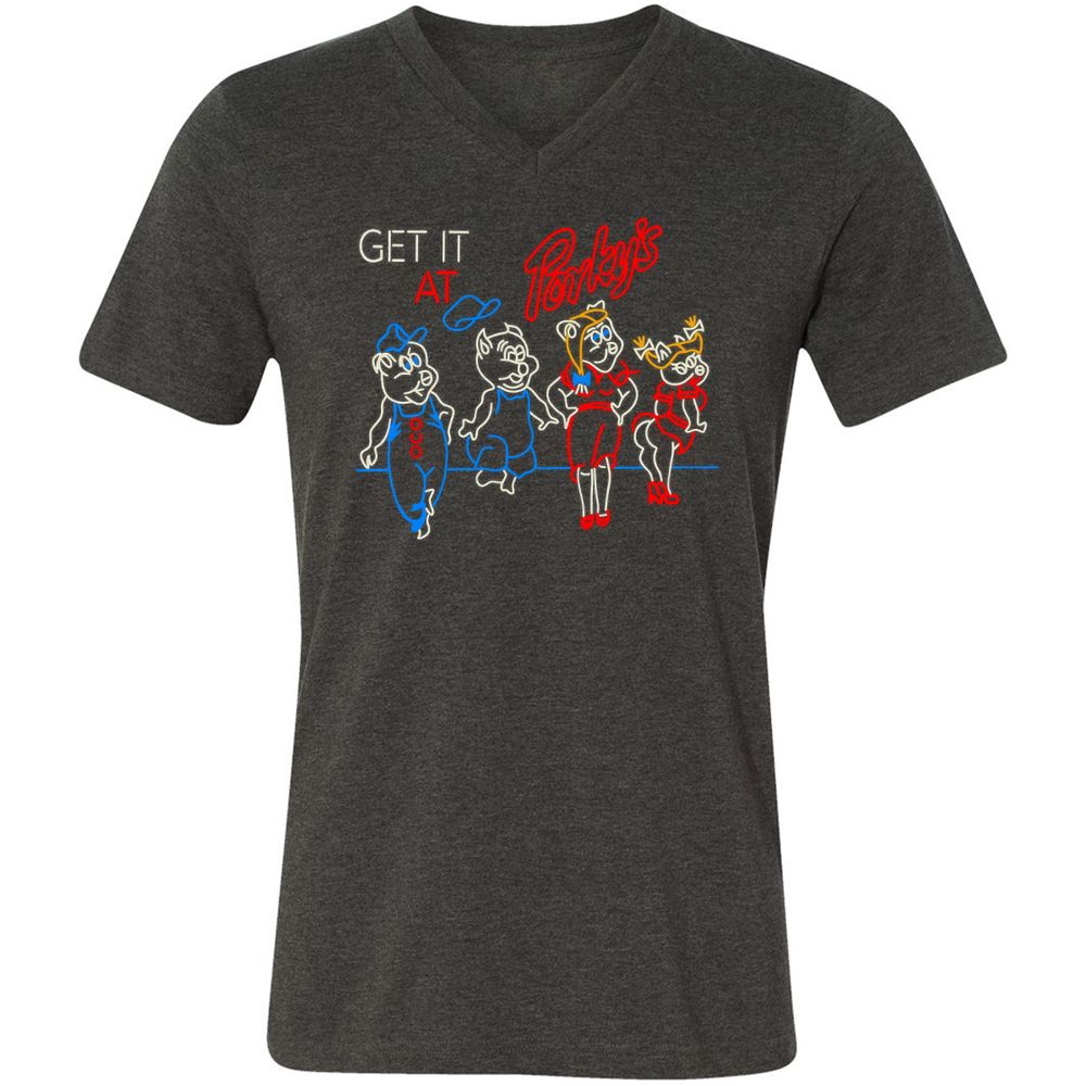 Unisex V-Neck T-Shirt - MADRW152 - Dark Grey Heather - 8