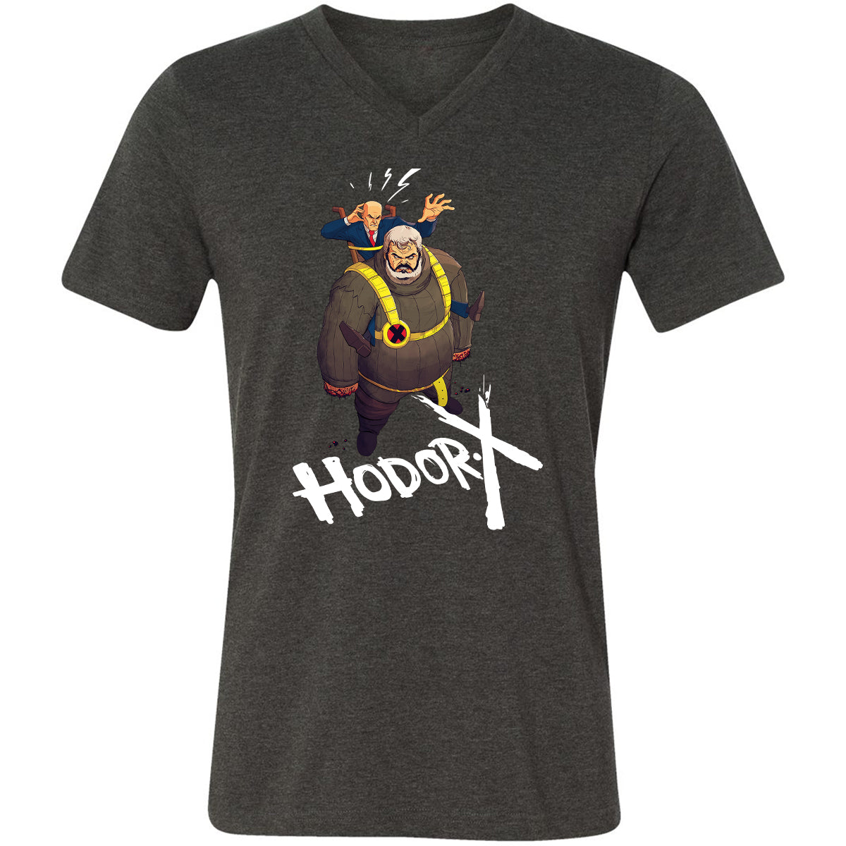 Unisex V-Neck T-Shirt - PQQHWXBV - Dark Grey Heather - 8