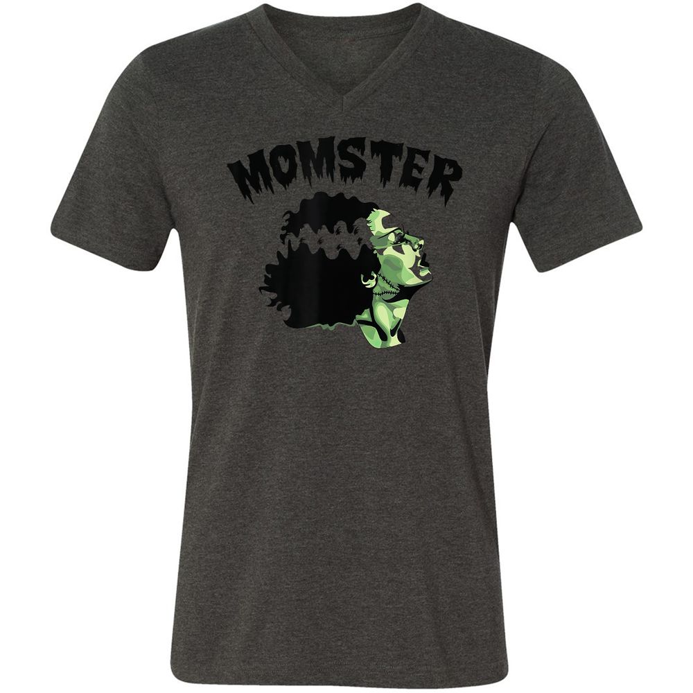 Unisex V-Neck T-Shirt - 57R63TY7 - Dark Grey Heather - 8