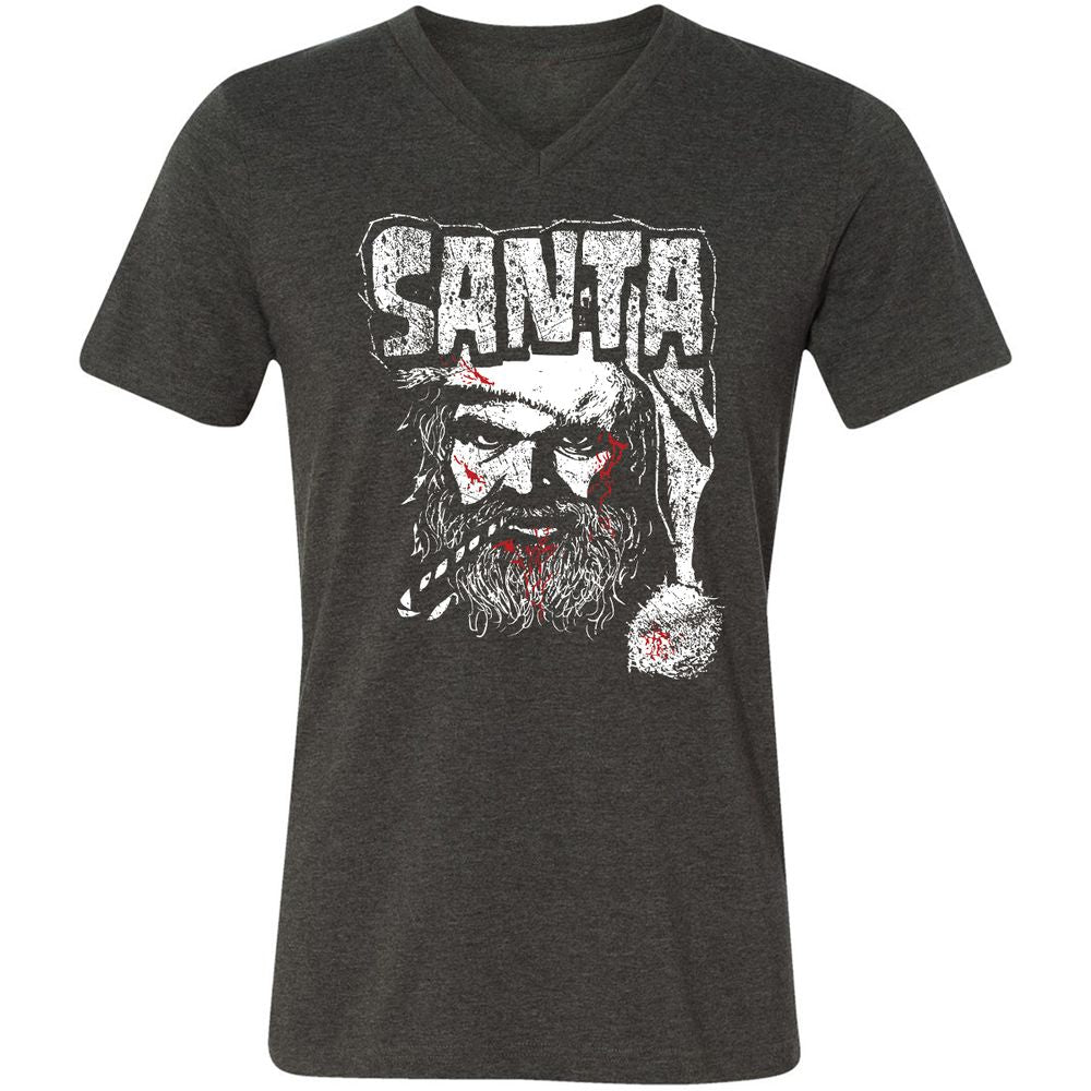 Unisex V-Neck T-Shirt - AT6QF4TE - Dark Grey Heather - 8