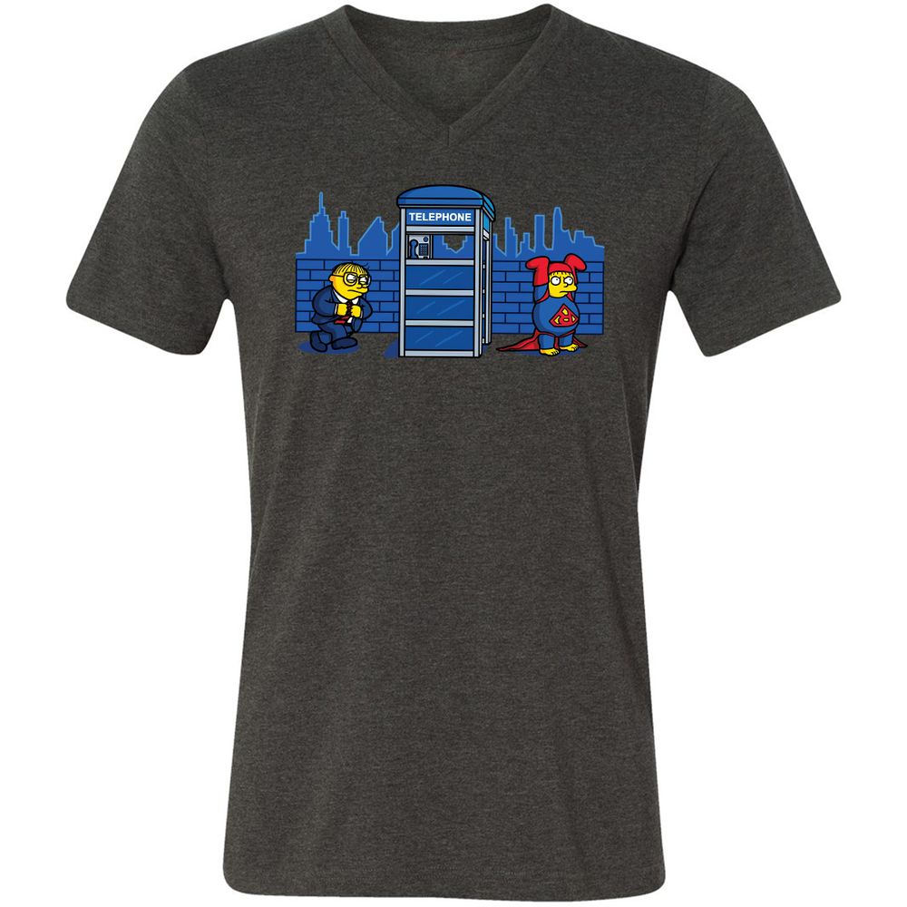Unisex V-Neck T-Shirt - Z2DDQ5UV - Dark Grey Heather - 8
