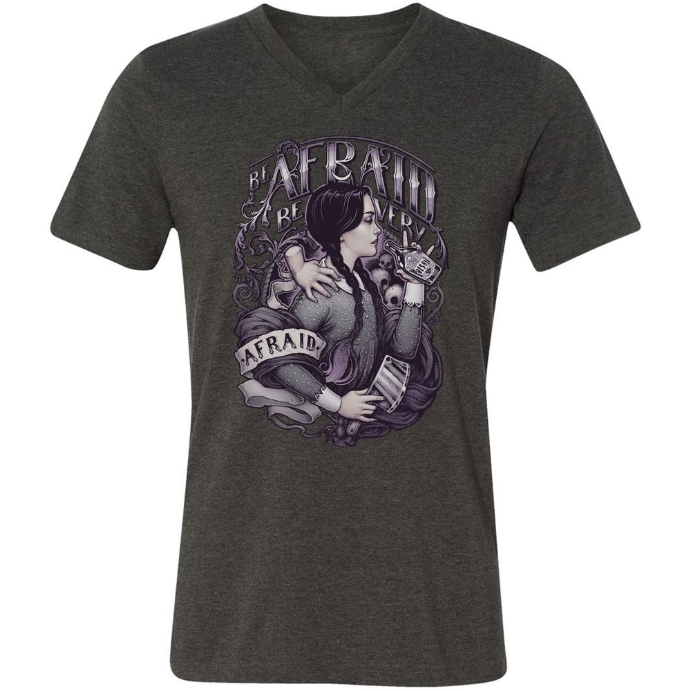 Unisex V-Neck T-Shirt - VRJHR8QH - Dark Grey Heather - 8