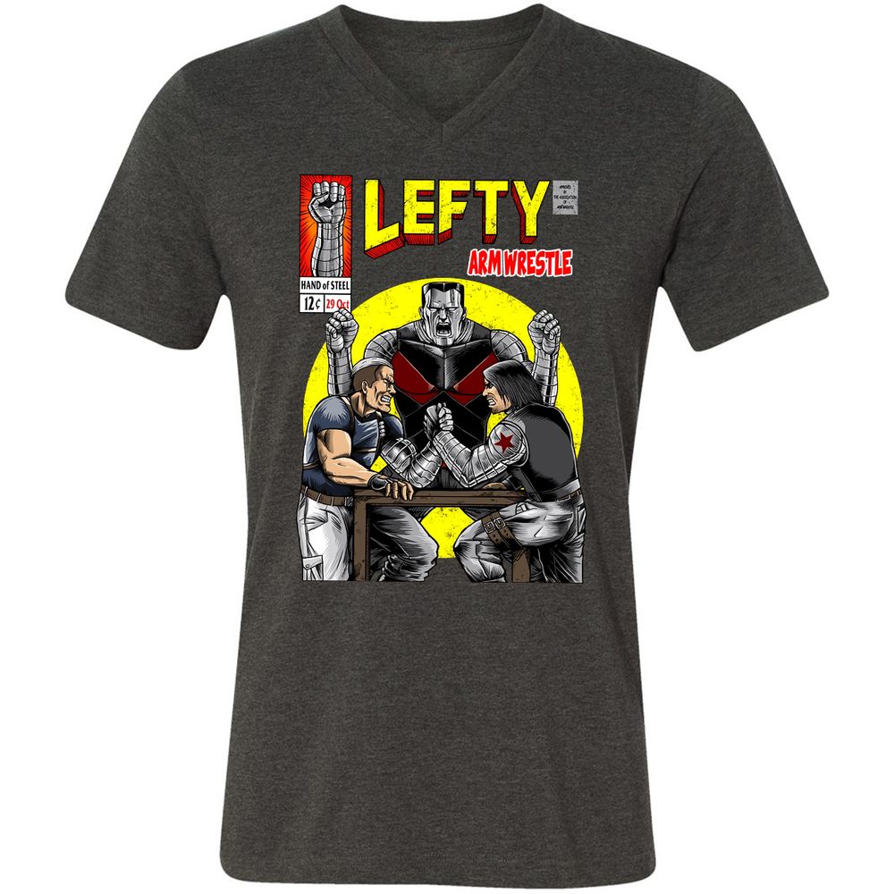 Unisex V-Neck T-Shirt - VCAPWR15 - Dark Grey Heather - 8