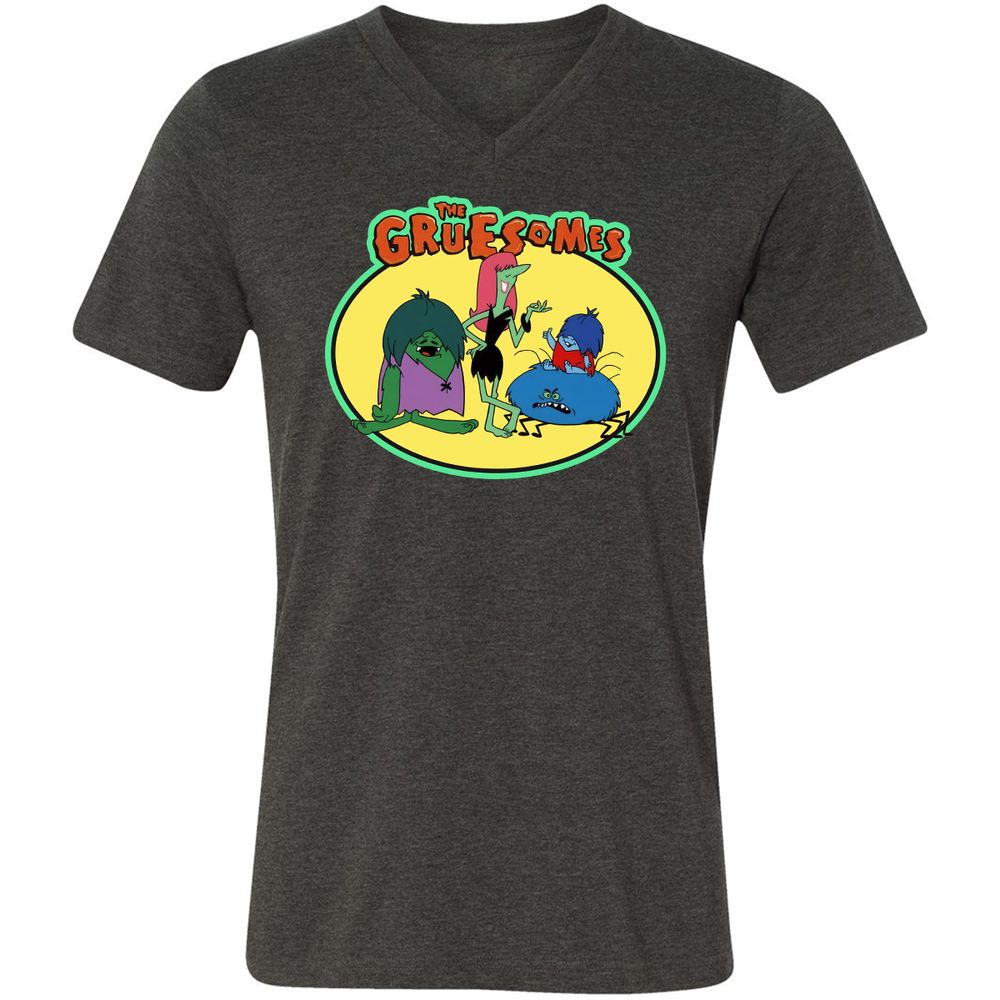 Unisex V-Neck T-Shirt - K2GAH2UV - Dark Grey Heather - 8