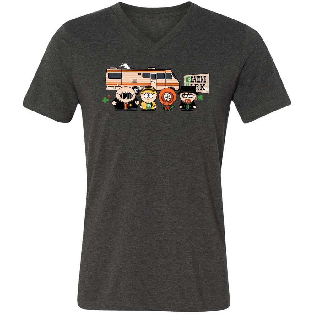 Unisex V-Neck T-Shirt - 83LKWJSC - Dark Grey Heather - 8