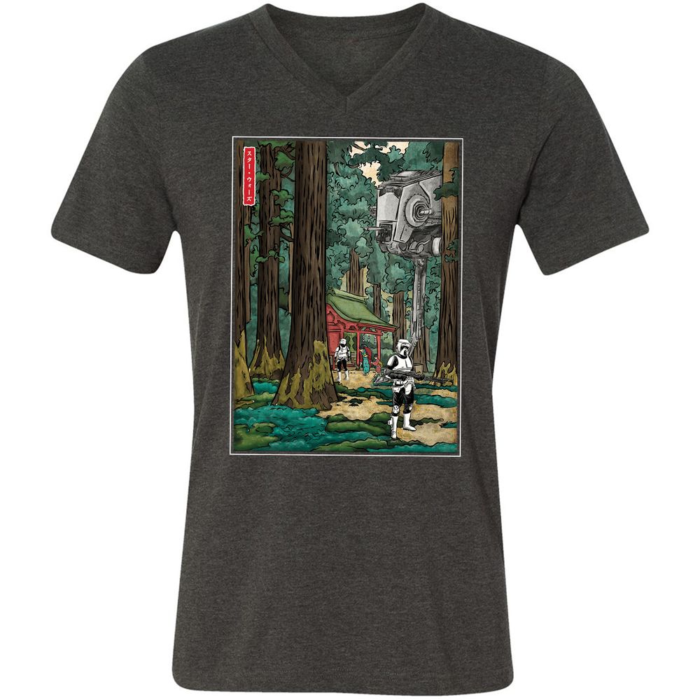 Unisex V-Neck T-Shirt - FMNFN691 - Dark Grey Heather - 8