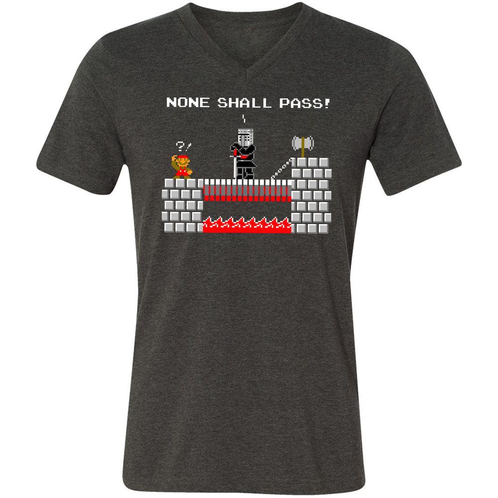 Unisex V-Neck T-Shirt - QQPRUQWP - Dark Grey Heather - 8
