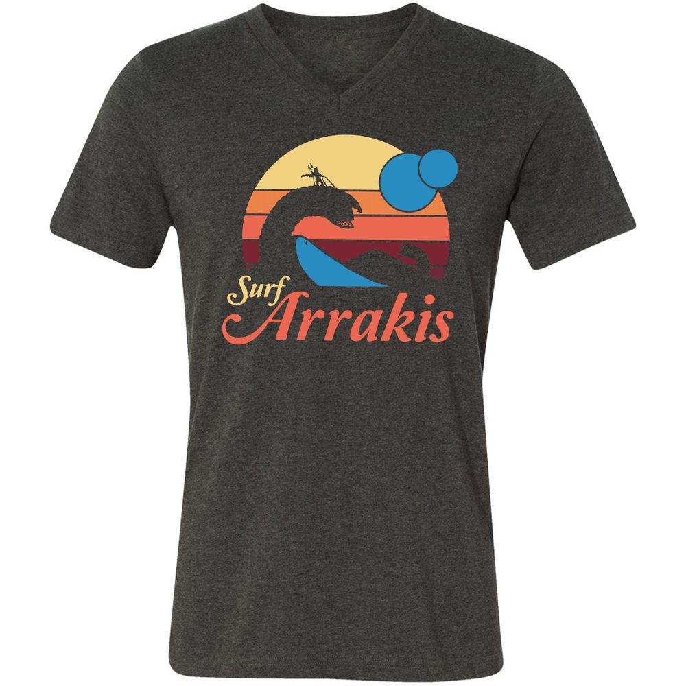 Unisex V-Neck T-Shirt - CBK8395W - Dark Grey Heather - 8