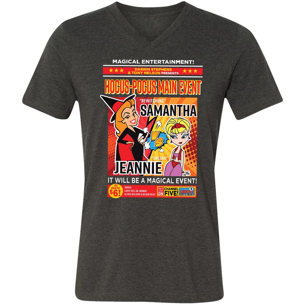 Unisex V-Neck T-Shirt - E4R83FUA - Dark Grey Heather - 8