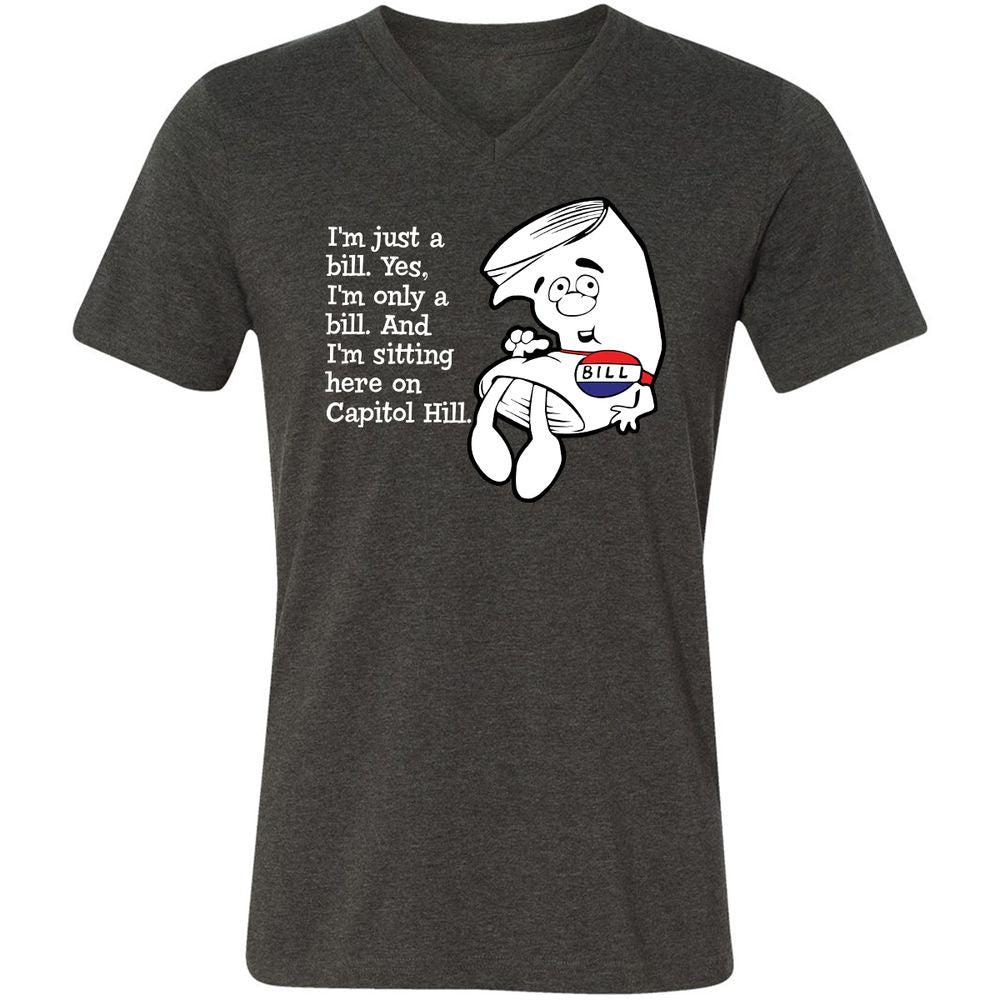 Unisex V-Neck T-Shirt - EWWWJ3TG - Dark Grey Heather - 8