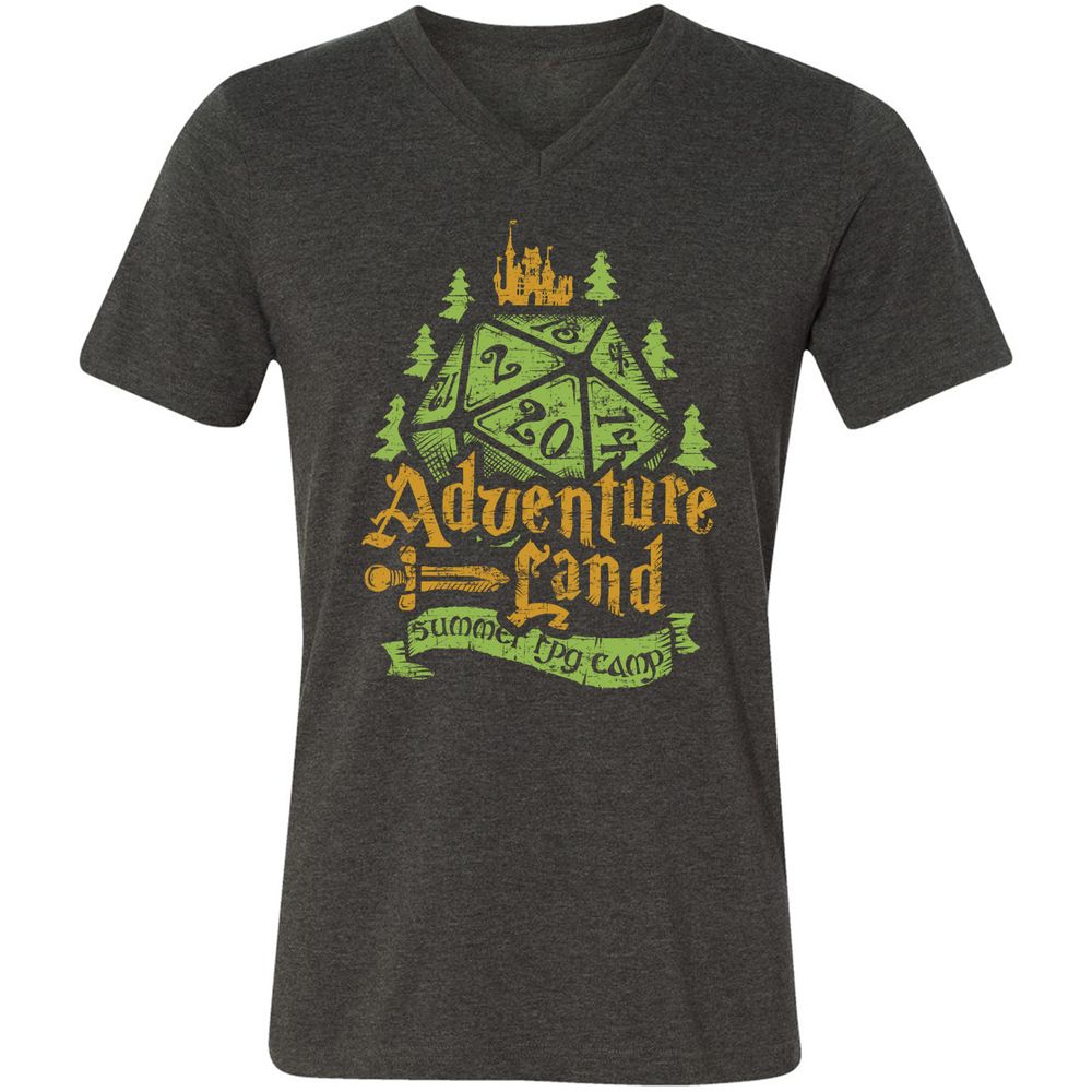 Unisex V-Neck T-Shirt - KVT9UEEC - Dark Grey Heather - 8