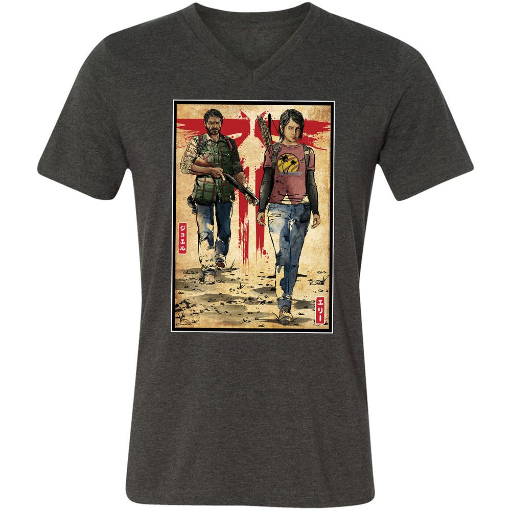 Unisex V-Neck T-Shirt - 2T2MF5JG - Dark Grey Heather - 8