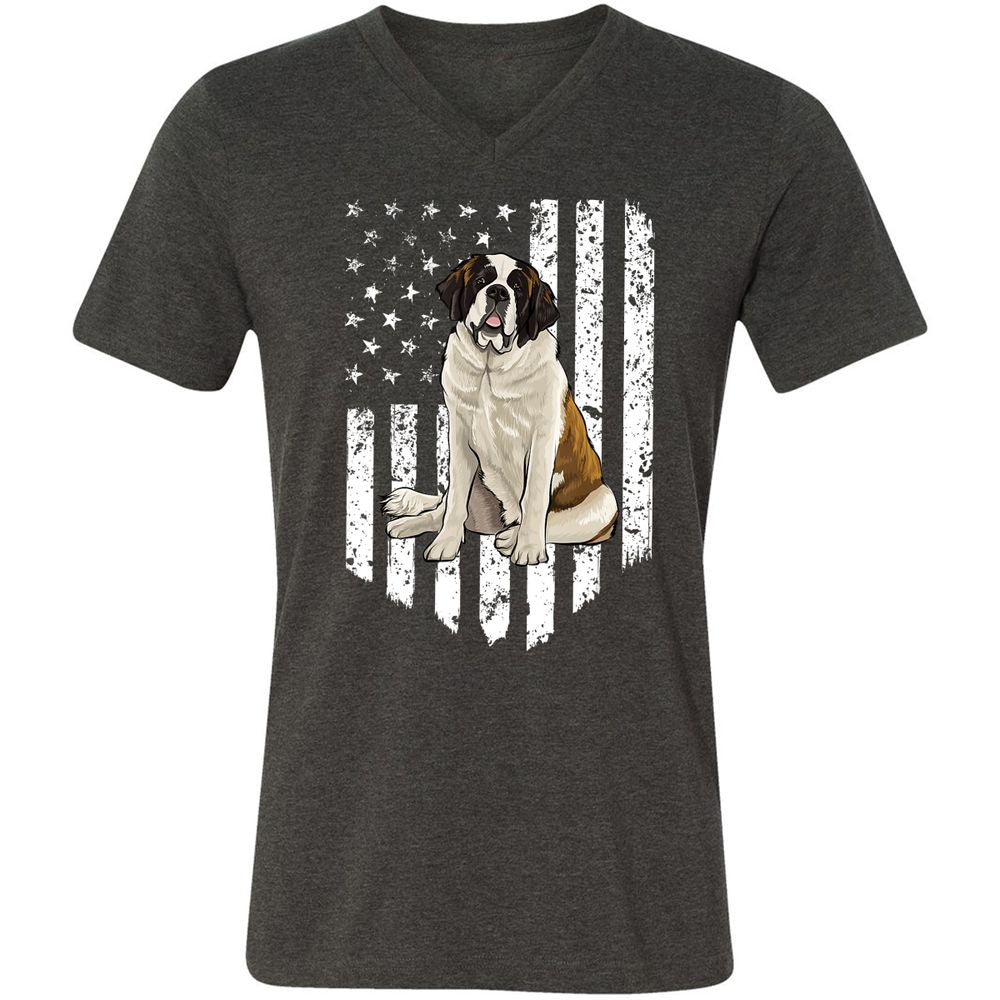 Unisex V-Neck T-Shirt - JVWBP7RT - Dark Grey Heather - 8