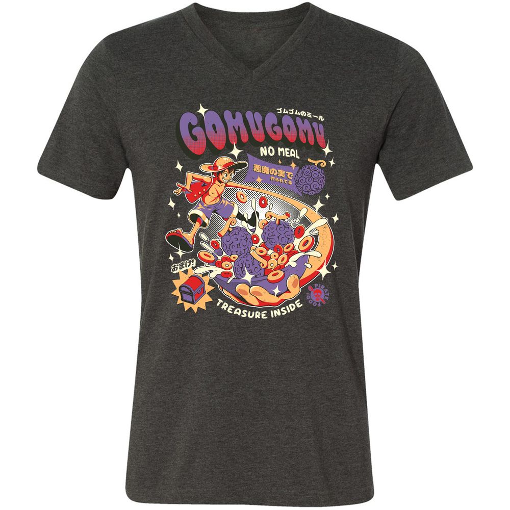 Unisex V-Neck T-Shirt - J5B5RUSE - Dark Grey Heather - 8