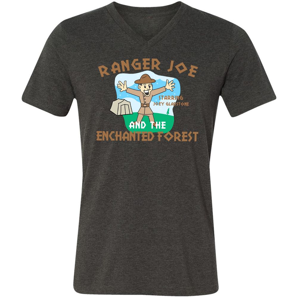 Unisex V-Neck T-Shirt - 2WXWT9WG - Dark Grey Heather - 8